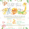 TS262 prosklitirio vaptisis boy baby animals jungle tropical