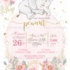 TS439 Νο91Κ 01 prosklitiria gamou vaptisis girl elephant moon flowers
