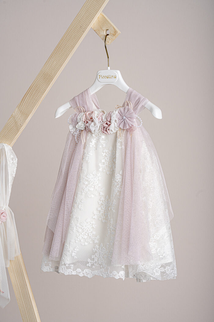 Βαπτιστικό φόρεμα Piccolino Tuliana Pink - Image 2