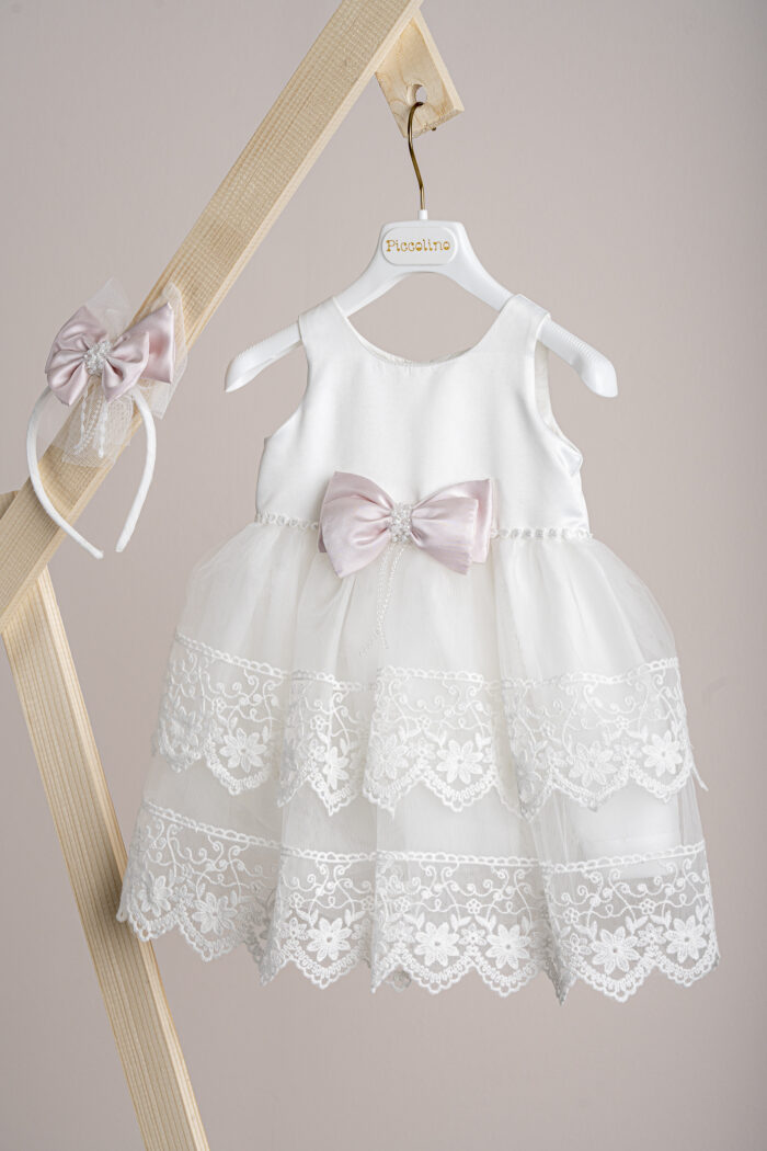 Βαπτιστικό φόρεμα Piccolino Eva Ivory - Image 2