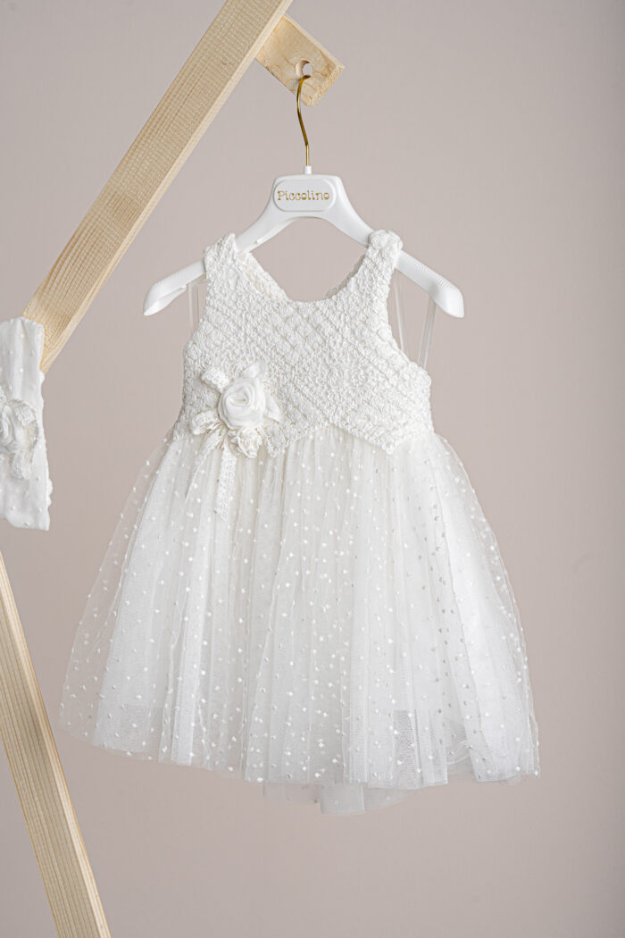 Βαπτιστικό φόρεμα Piccolino Thea Ivory - Image 2