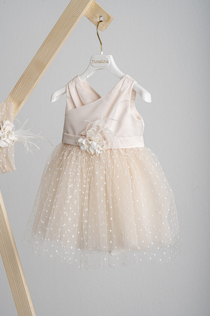 Βαπτιστικό φόρεμα Piccolino Constance Peach - Image 2