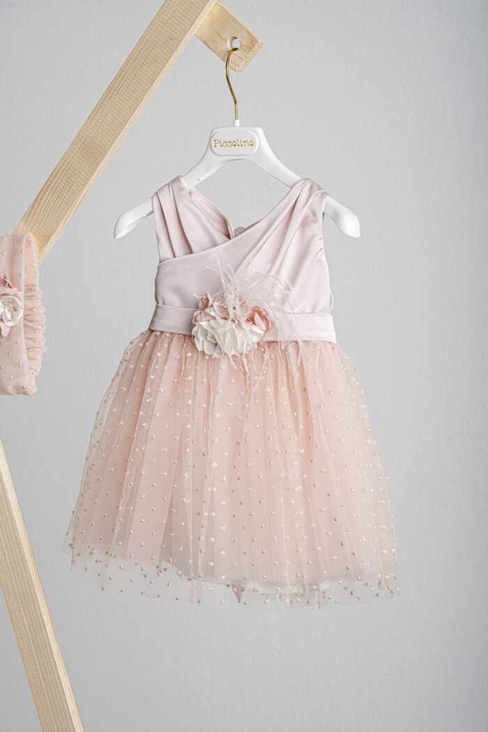 Βαπτιστικό φόρεμα Piccolino Constance Pink - Image 2