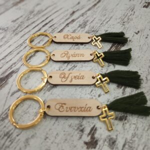 Μαρτυρικά βάπτισης μπρελόκ ευχές MARB28