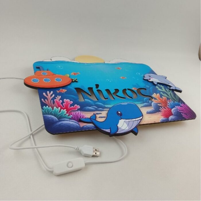 Φωτιστικό τοίχου για παιδικό δωμάτιο με θέμα Βυθός - Image 3