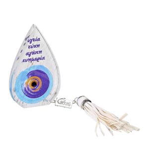 Επιτραπέζιο γούρι σταγόνα-ματάκι πλεξιγκλάς με εκτύπωση