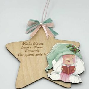 Χειροποίητο κρεμαστό αστέρι με αφιέρωση για δασκάλα