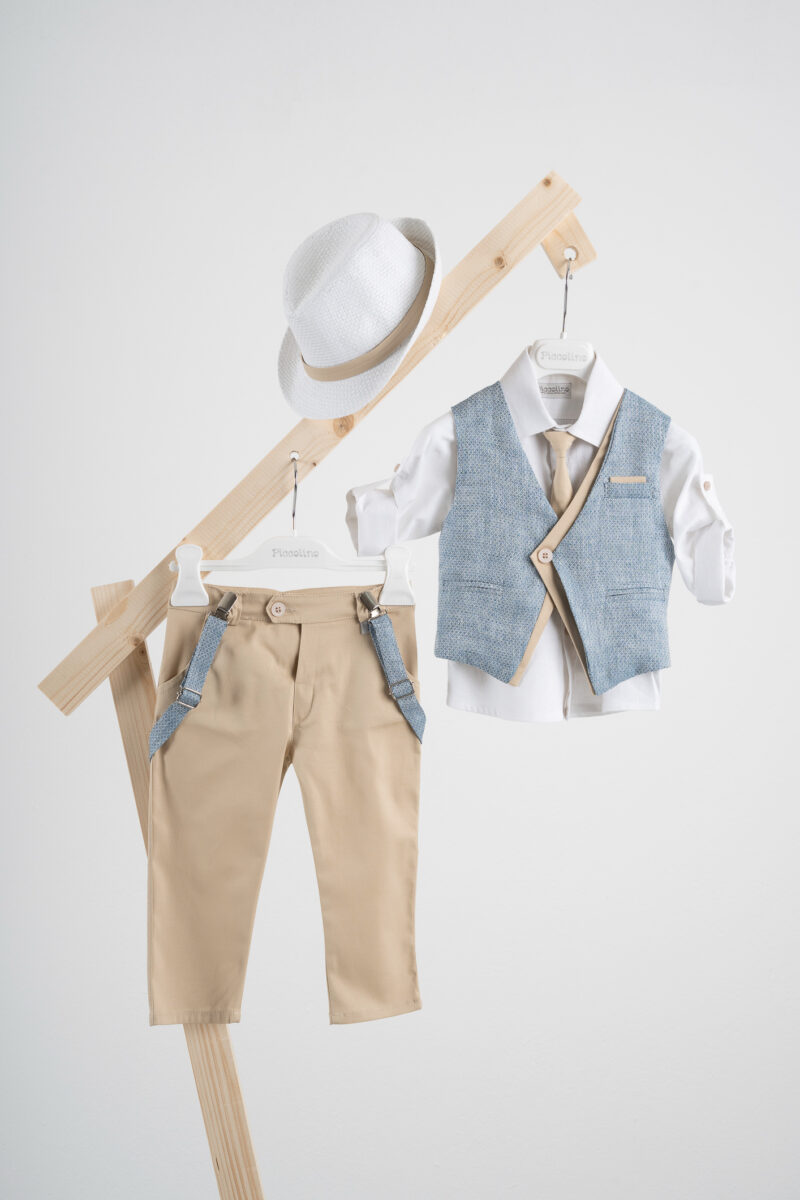 Βαπτιστικό ρούχο αγόρι Piccolino Silvio Beige