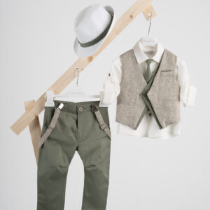 Βαπτιστικό ρούχο αγόρι Piccolino Silvio Olive