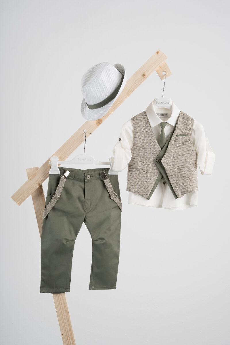 Βαπτιστικό ρούχο αγόρι Piccolino Silvio Olive