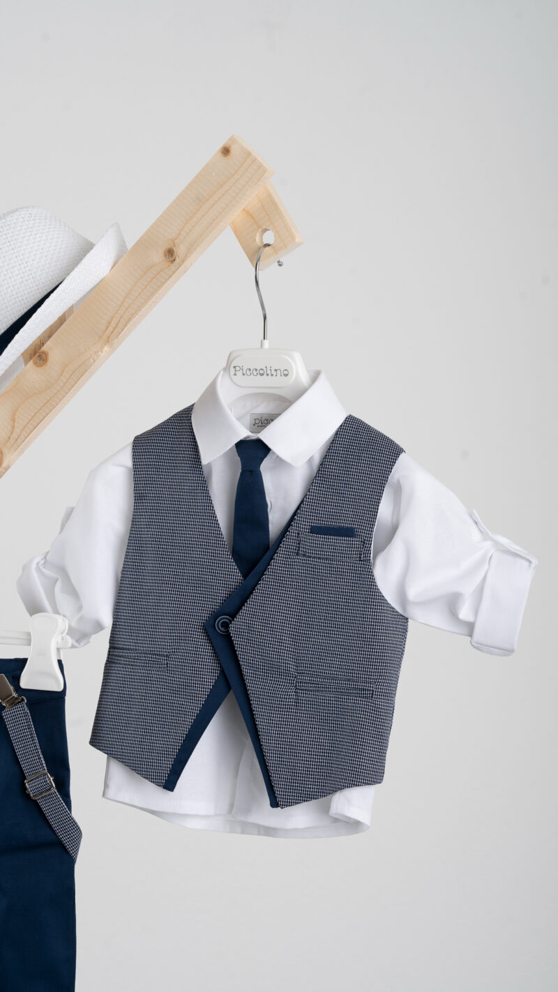 Βαπτιστικό ρούχο αγόρι Piccolino Silvio Navy - Image 2