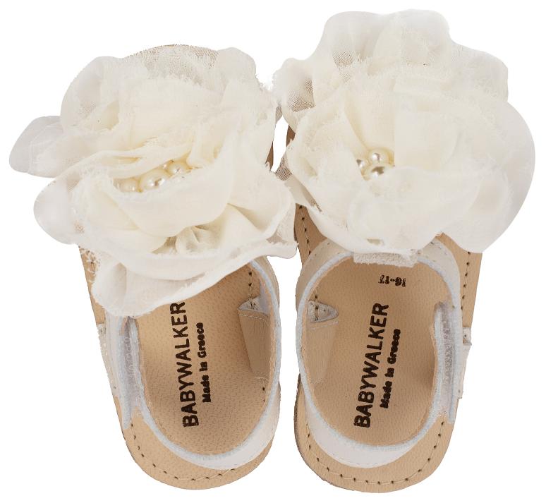 Βαπτιστικά παπούτσια Babywalker αγκαλιάς MI1559 IVORY - Image 3