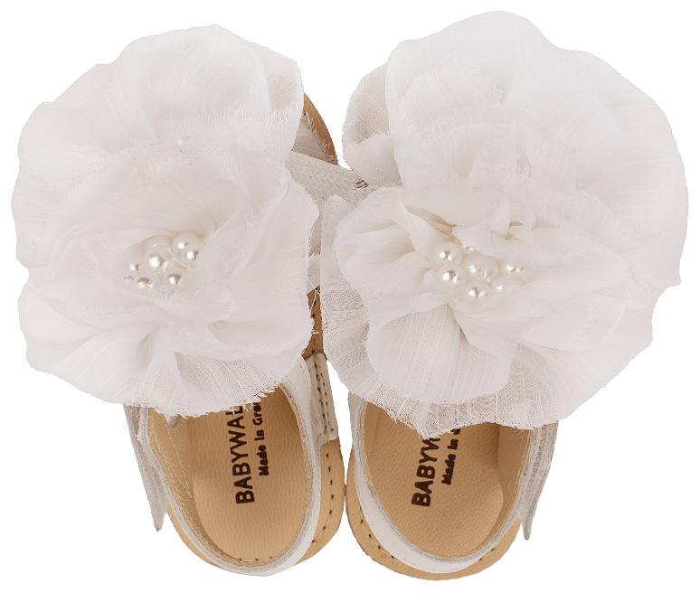 Βαπτιστικά παπούτσια Babywalker αγκαλιάς MI1559 WHITE - Image 2