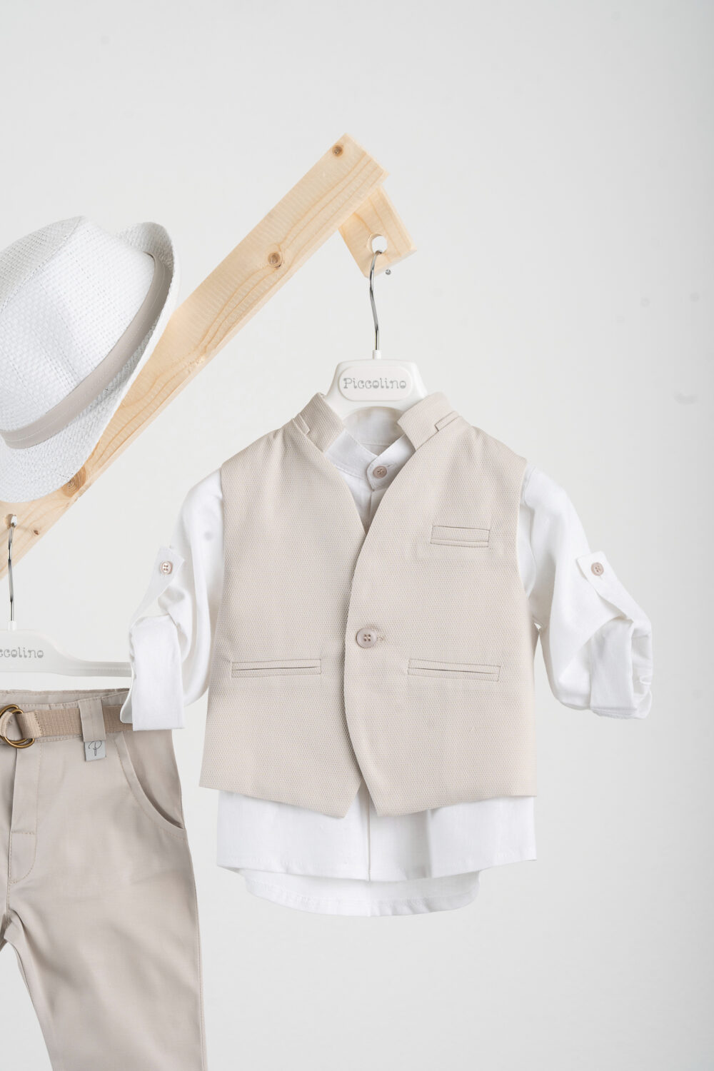 Βαπτιστικό ρούχο αγόρι Piccolino Luciano Sand - Image 2