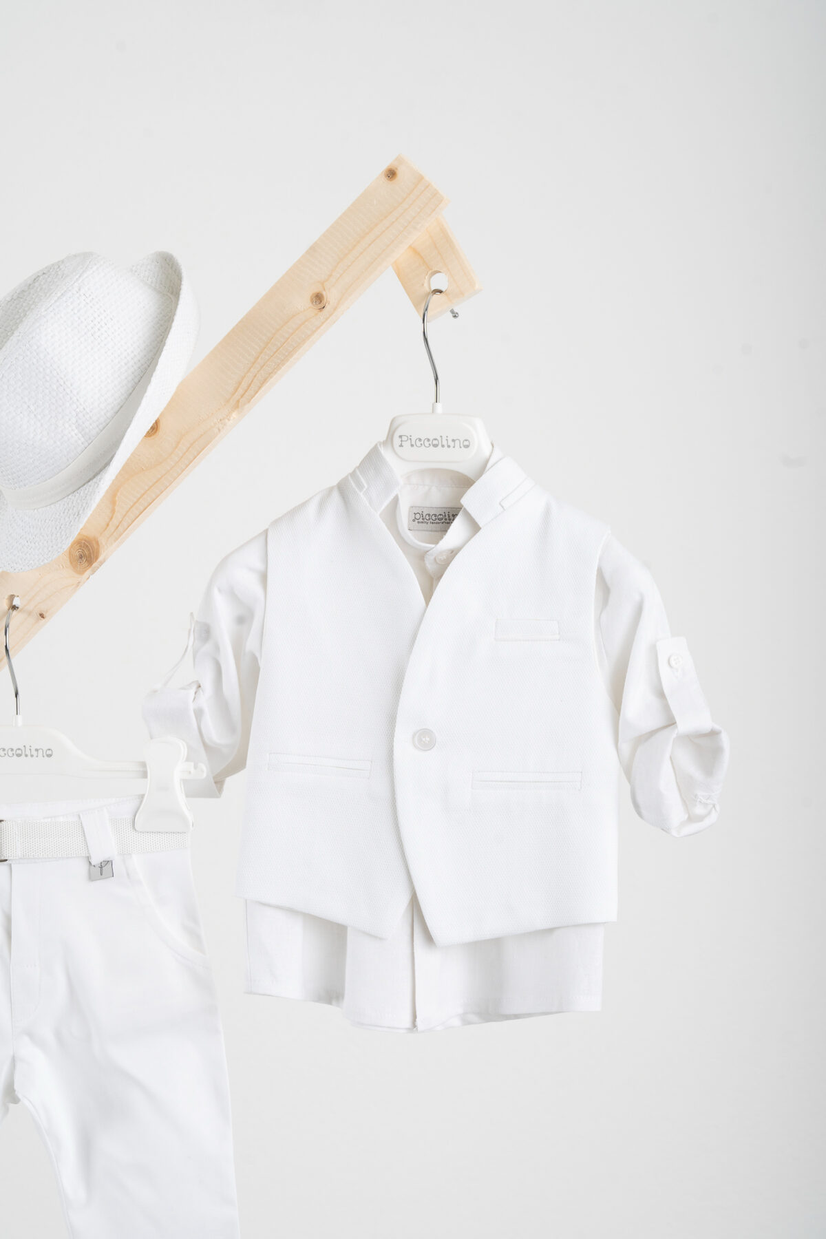 Βαπτιστικό ρούχο αγόρι Piccolino Luciano White - Image 2
