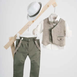 Βαπτιστικό ρούχο αγόρι Piccolino Pedro Olive