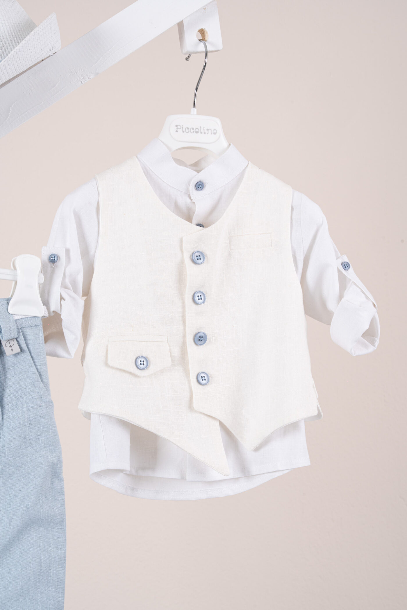 Βαπτιστικό ρούχο αγόρι Piccolino Thomas Light Blue - Image 2