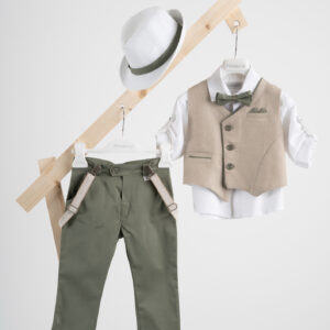 Βαπτιστικό ρούχο αγόρι Piccolino Gustavo Olive