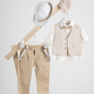 Βαπτιστικό ρούχο αγόρι Piccolino Pablo Beige