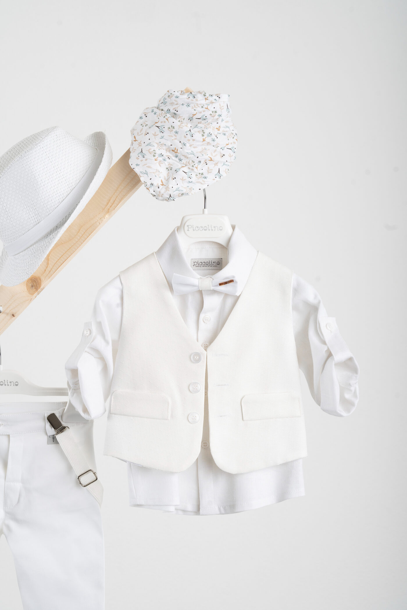 Βαπτιστικό ρούχο αγόρι Piccolino Pablo White - Image 2