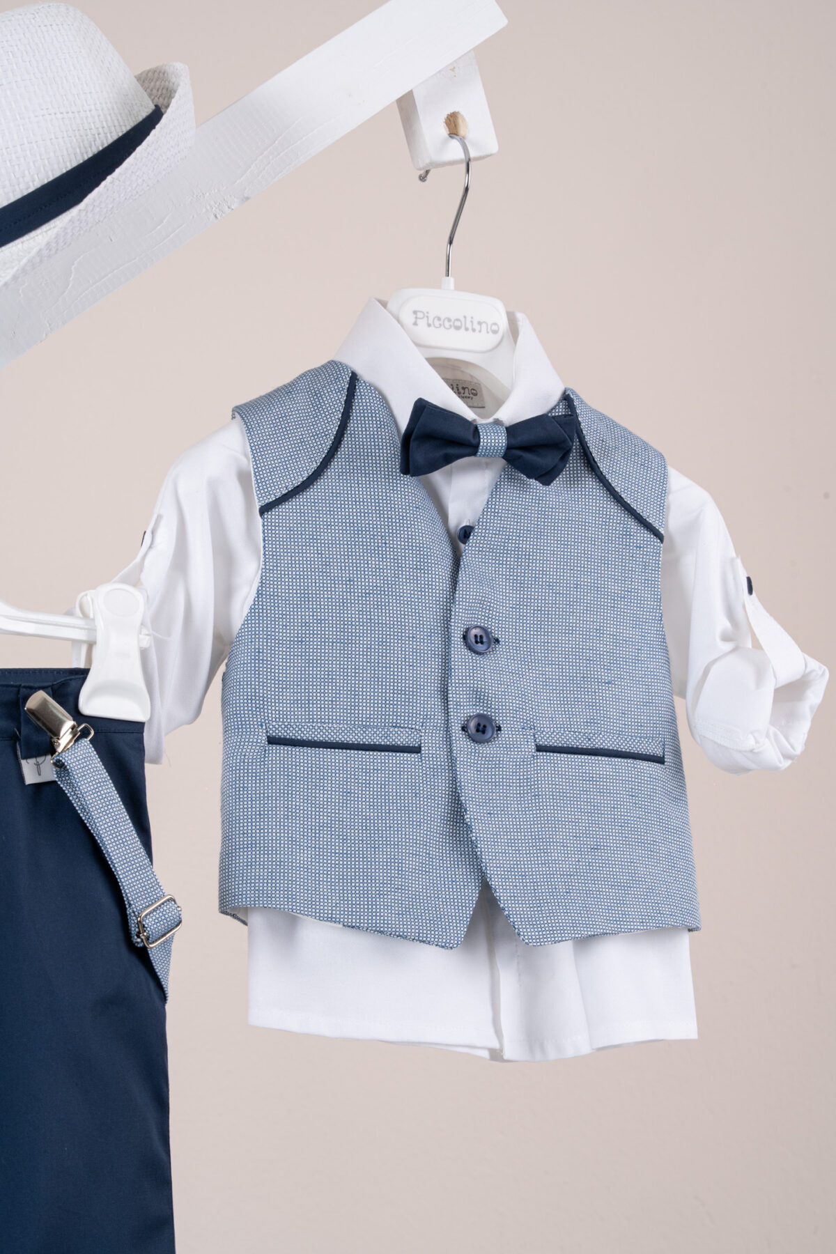 Βαπτιστικό ρούχο αγόρι Piccolino Francisco Aegean - Image 2