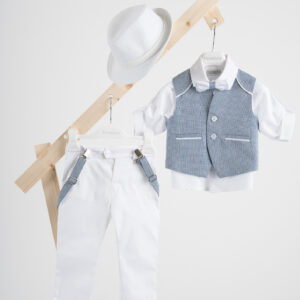 Βαπτιστικό ρούχο αγόρι Piccolino Francisco Blue White