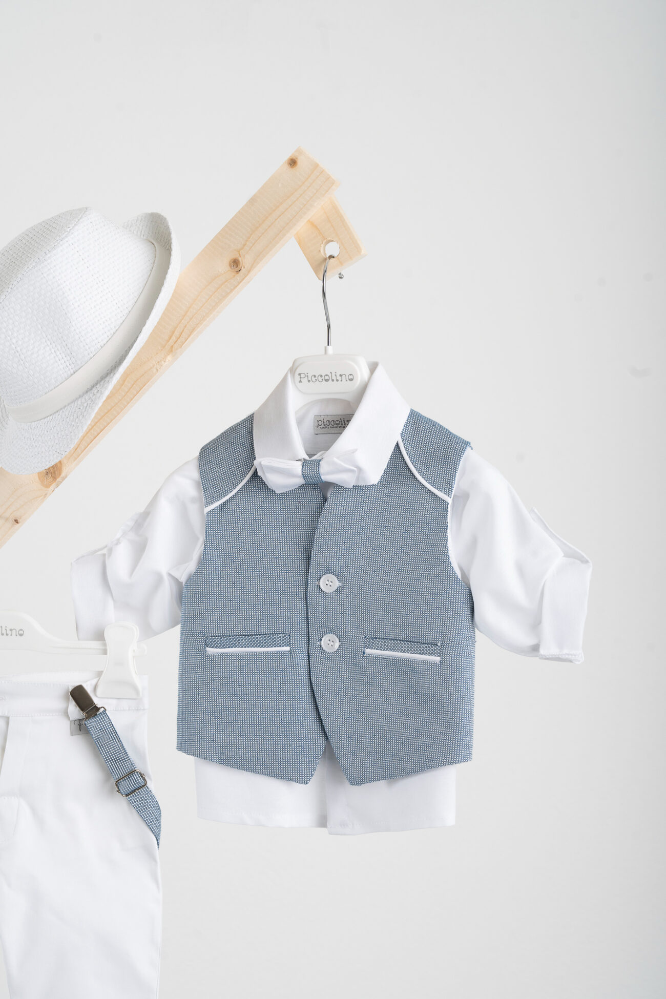 Βαπτιστικό ρούχο αγόρι Piccolino Francisco Blue White - Image 2