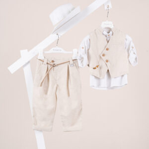 Βαπτιστικό ρούχο αγόρι Piccolino Enrique Beige