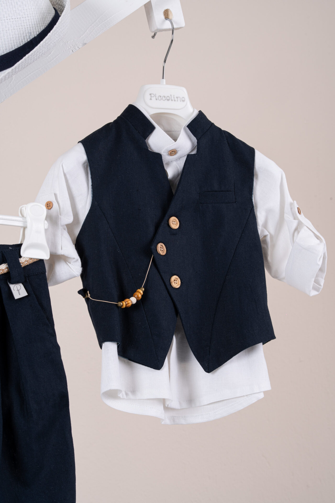 Βαπτιστικό ρούχο αγόρι Piccolino Enrique Navy - Image 2