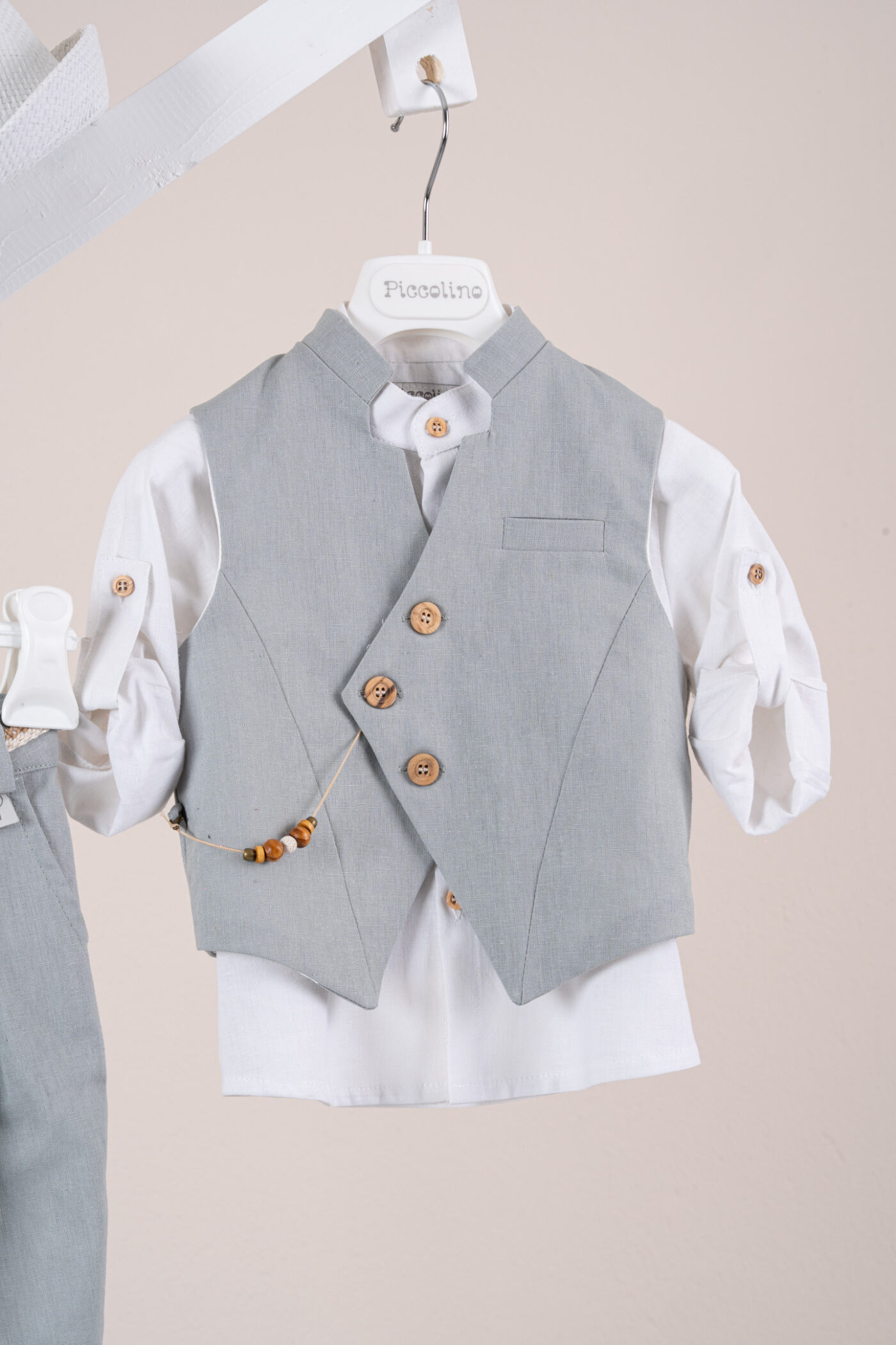 Βαπτιστικό ρούχο αγόρι Piccolino Enrique Teal - Image 2