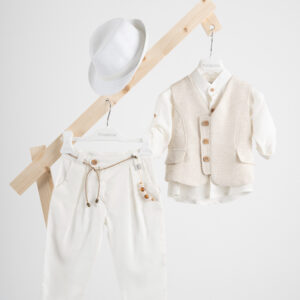 Βαπτιστικό ρούχο αγόρι Piccolino Lewis Off White