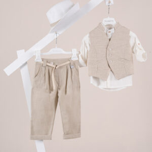 Βαπτιστικό ρούχο αγόρι Piccolino Logan Beige