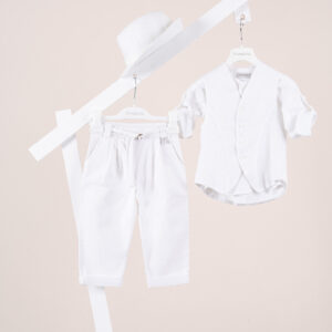 Βαπτιστικό ρούχο αγόρι Piccolino Hector White