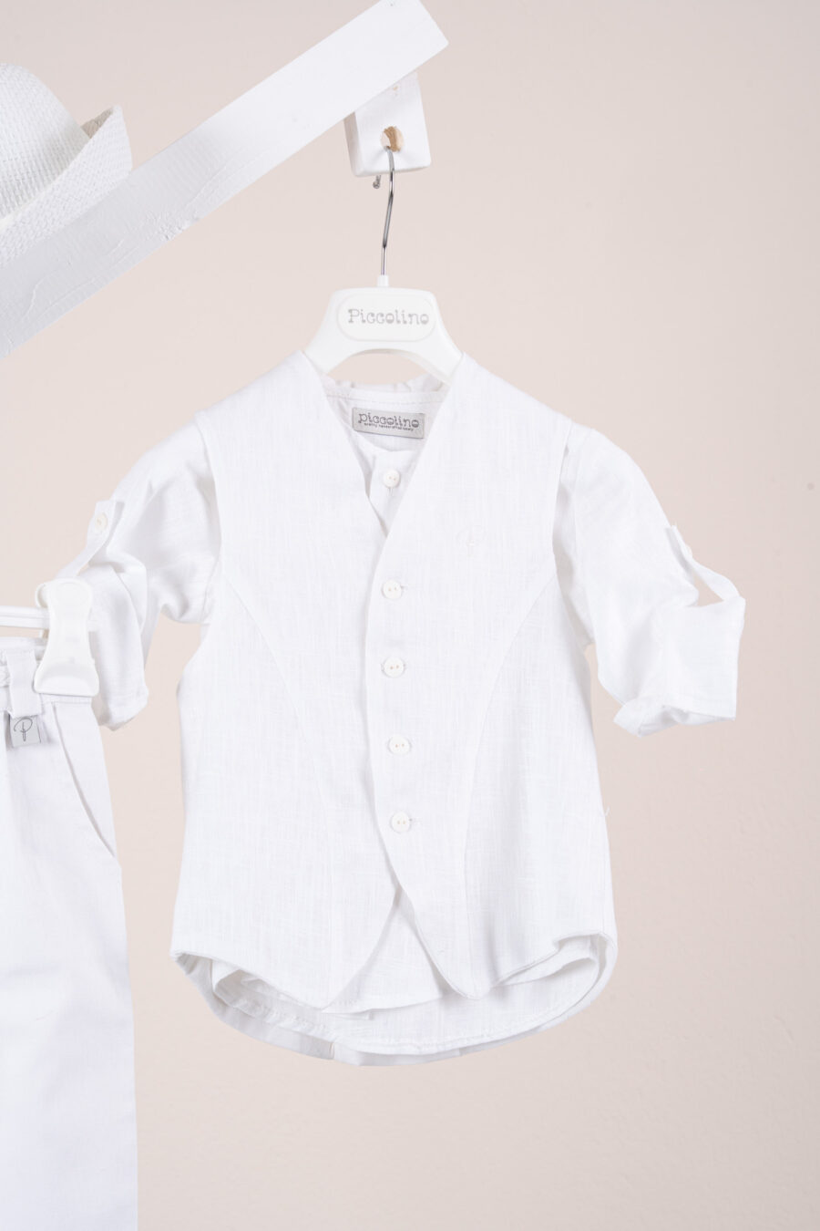 Βαπτιστικό ρούχο αγόρι Piccolino Hector White - Image 2
