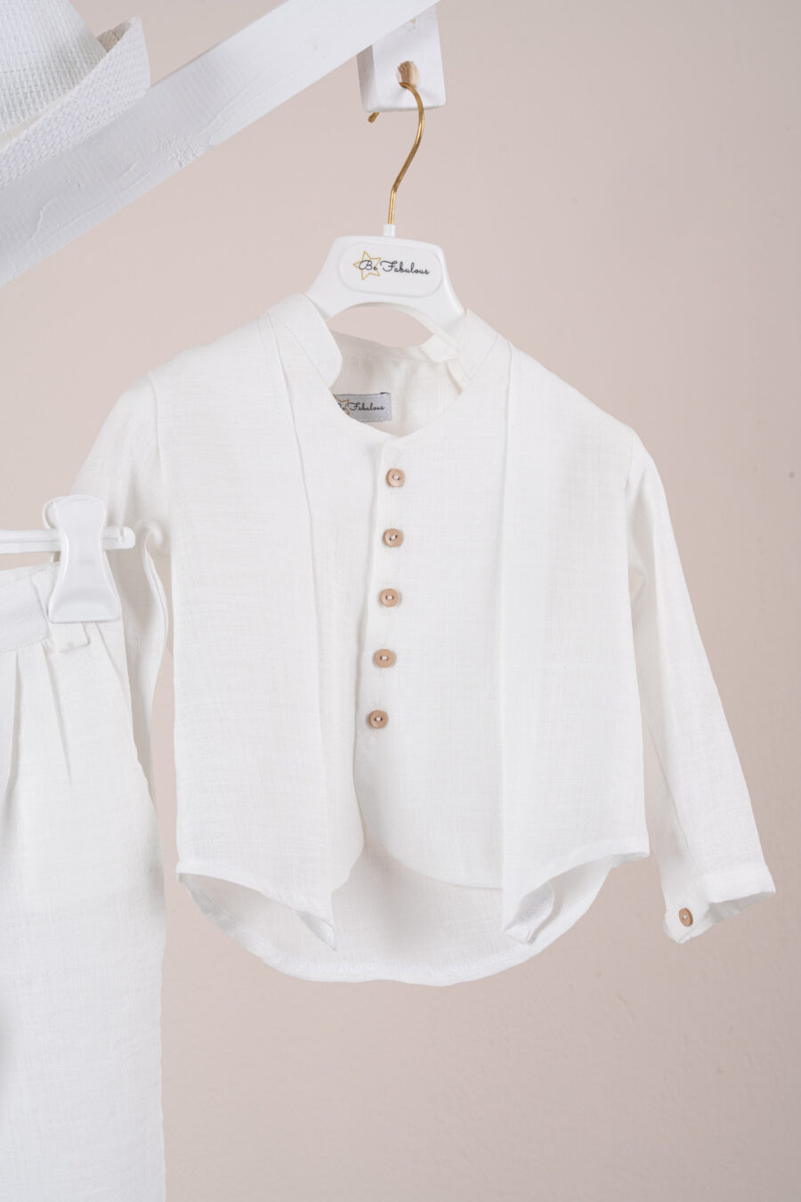 Βαπτιστικό ρούχο αγόρι Piccolino Santiago Off White - Image 2