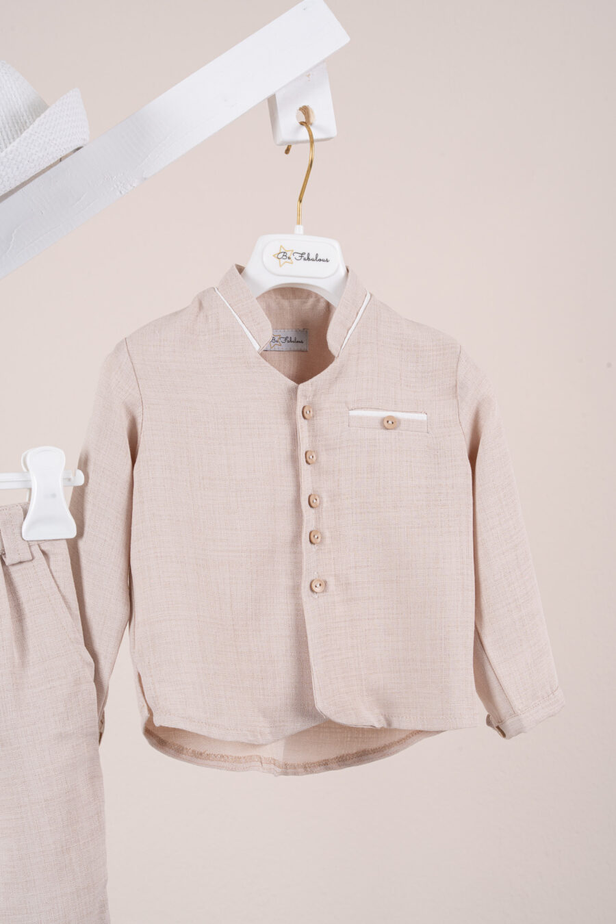 Βαπτιστικό ρούχο αγόρι Piccolino Parker Beige - Image 2