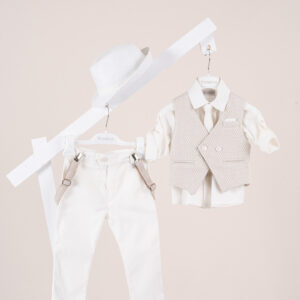 Βαπτιστικό ρούχο αγόρι Piccolino Andre Ivory