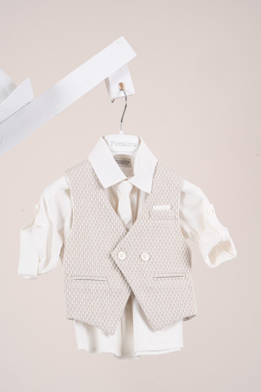 Βαπτιστικό ρούχο αγόρι Piccolino Andre Ivory - Image 2