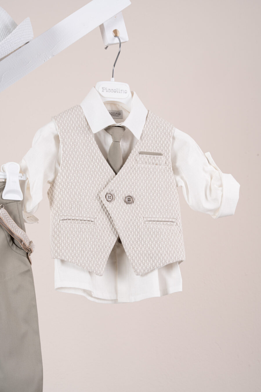 Βαπτιστικό ρούχο αγόρι Piccolino Andre Sage - Image 2