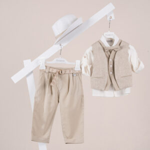 Βαπτιστικό ρούχο αγόρι Piccolino Alessio Beige