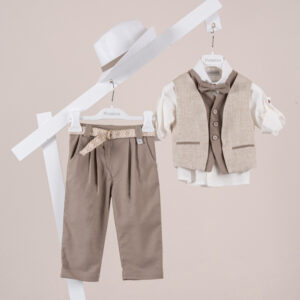 Βαπτιστικό ρούχο αγόρι Piccolino Alessio Mocha