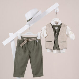 Βαπτιστικό ρούχο αγόρι Piccolino Alessio Olive
