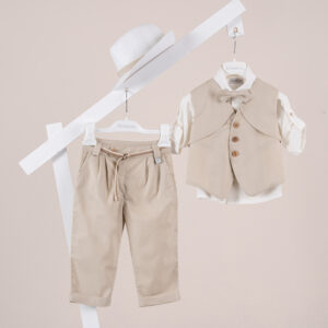 Βαπτιστικό ρούχο αγόρι Piccolino Riccardo Beige