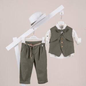 Βαπτιστικό ρούχο αγόρι Piccolino Riccardo Olive