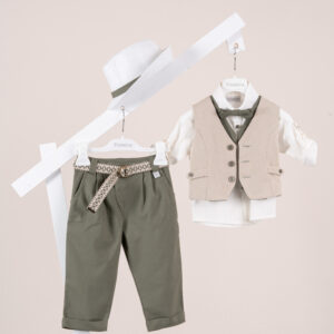 Βαπτιστικό ρούχο αγόρι Piccolino Giulio Olive