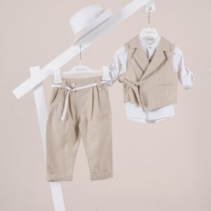 Βαπτιστικό ρούχο αγόρι Piccolino Fabio Beige