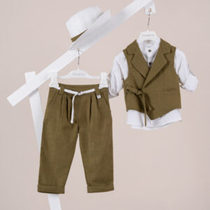 Βαπτιστικό ρούχο αγόρι Piccolino Fabio Golden Olive