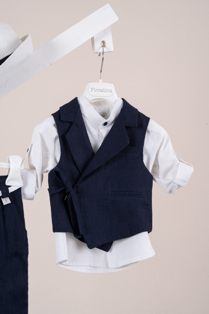Βαπτιστικό ρούχο αγόρι Piccolino Fabio Navy - Image 2