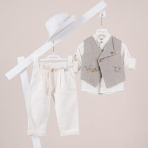 Βαπτιστικό ρούχο αγόρι Piccolino Emilio Ivory