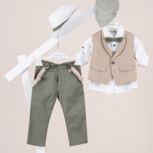 Βαπτιστικό ρούχο αγόρι Piccolino Nico Olive